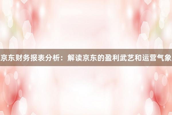 京东财务报表分析：解读京东的盈利武艺和运营气象